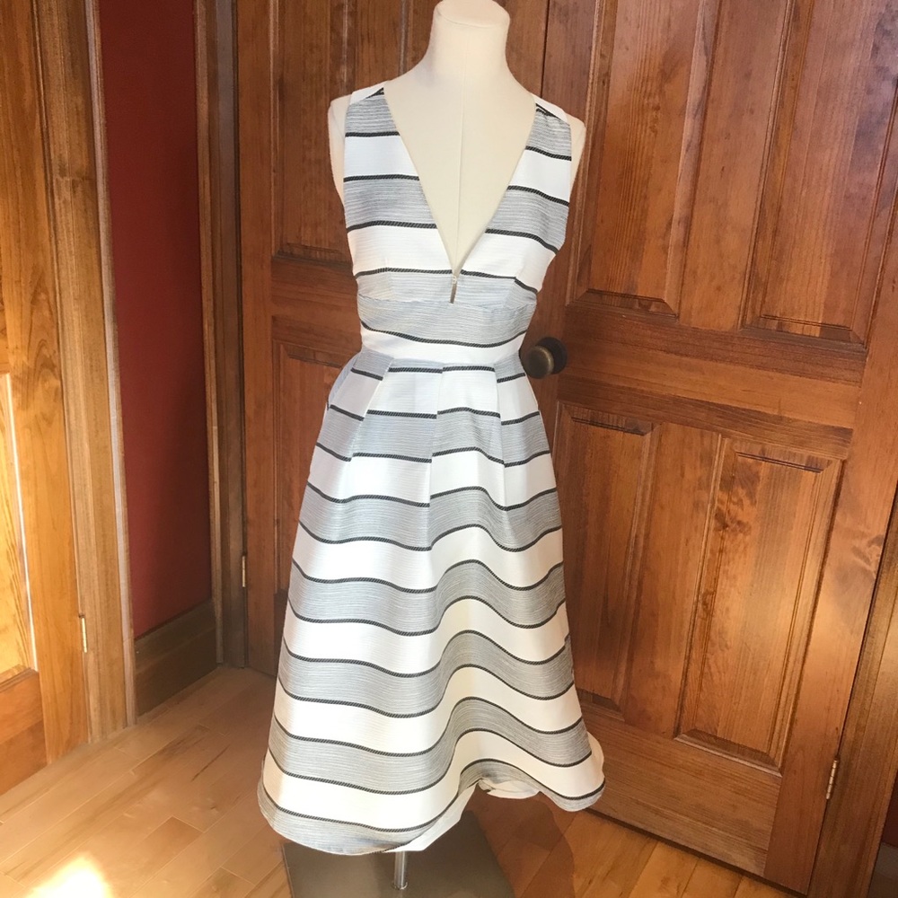 HOST PICK! NWOT. Gray/ White Dress - Picture 4 of 16